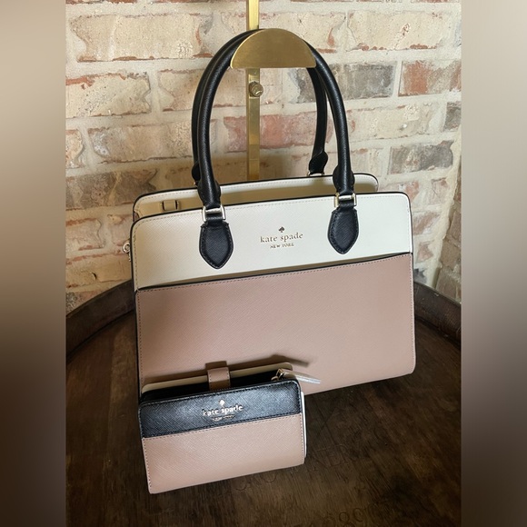 kate spade Handbags - KATE SPADE EUC Madison Colorblock Saffiano Leather Satchel W/NWT Matching Wallet
